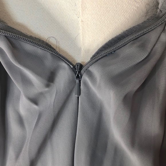 David's Bridal Elegant Gray Strapless Dress - Picture 8 of 11